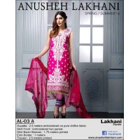 Anusheh Lakhani Summer Lawn 2016 Original - 03 Pcs Suit -AL-03A